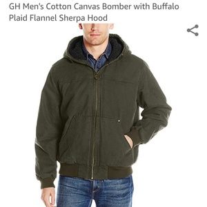 NWT G.H. BASS & CO. Heavy Cotton Hooded Bomber